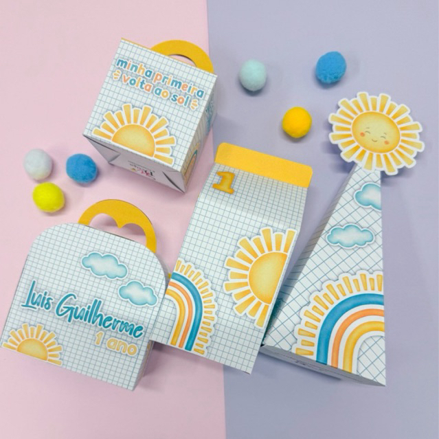 PEGUE E MONTE - Personalizados Volta ao sol - raio de sol - kit festa - lembrancinha - aniversario