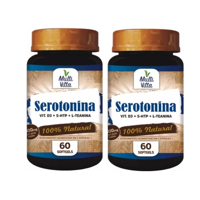 Kit 2 Serotonina 1000mg - Multivitta 60 Cápsulas em Oferta na Shopee