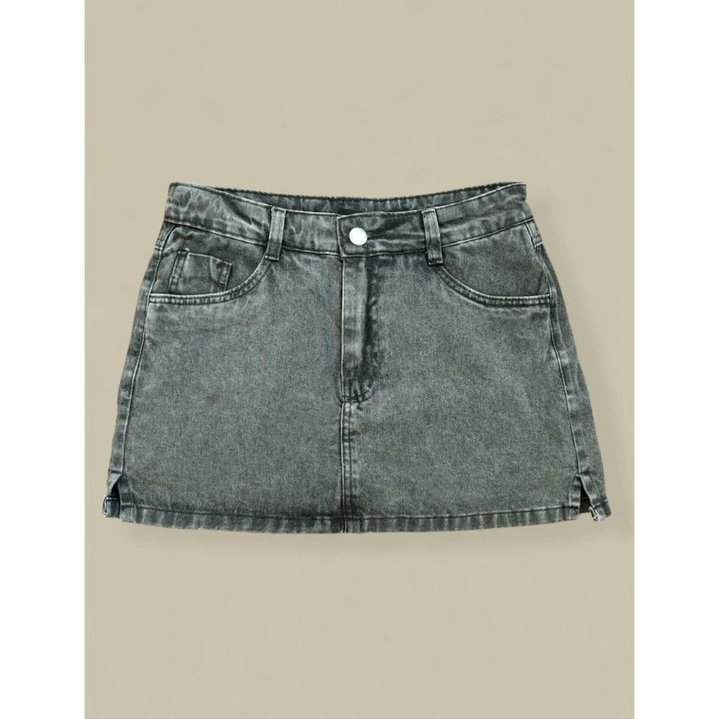 Short Saia Jeans Feminino Black