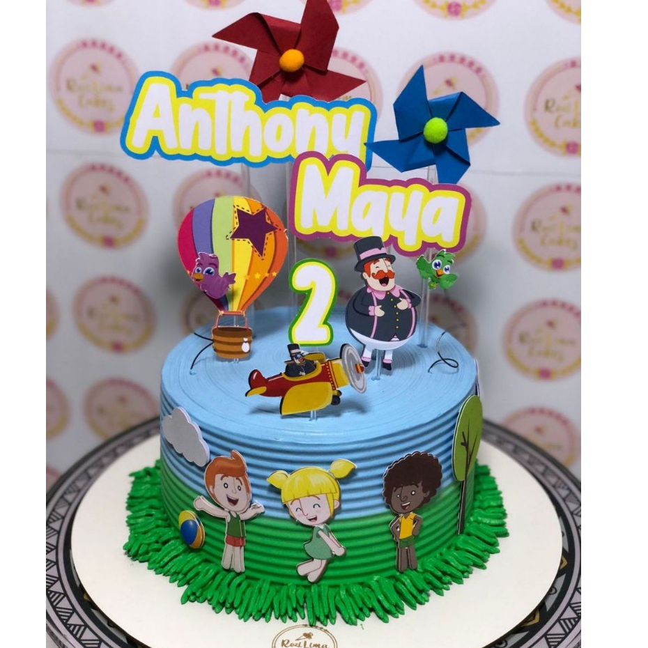 TOPO TOPPER DE BOLO PERSONALIZADO MUNDO BITA/ DECORAÇÃO MUNDO BITA/ FESTA MUNDO BITA/ MUNDO BITA ANIVERSÁRIO