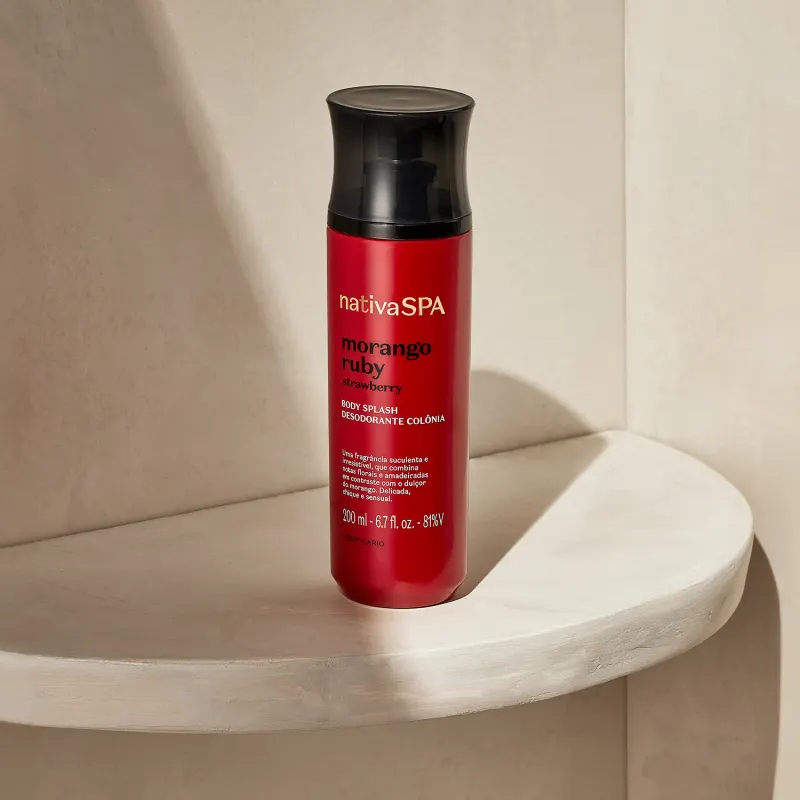 Body Splash Desodorante Colônia Nativa SPA Morango Ruby 200ml O Boticario