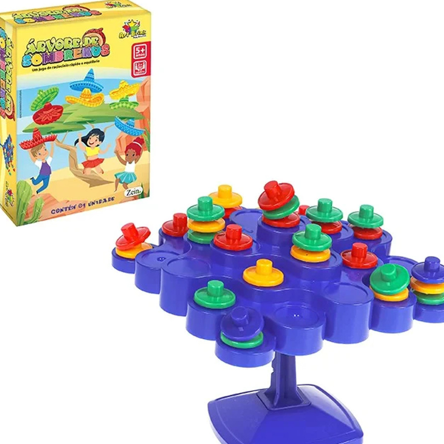 Jogo Dado Equilibrando Disco Árvore Mexicana Sombrero Chapéu