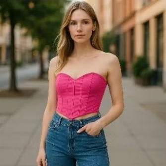 Blusa Cropped Cor Laranja e Roxo Cropped de Coração