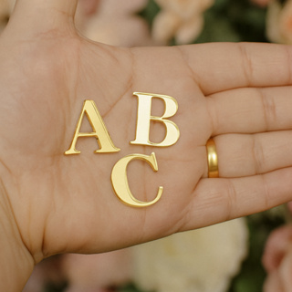 Letras em Acrílico Espelhado 2CM de altura em Oferta na Shopee