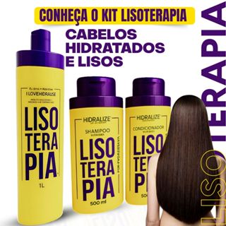 Kit Lisoterapia Progressiva Sem Formol 1Litro - Shampoo e Condicionador - Pós Progressiva - Original em Oferta na Shopee
