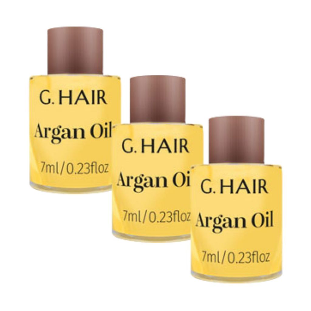 Kit 3x Óleo de Argan Inoar G Hair 7ml – Nutrição e Brilho – Reduz Frizz e Protege os Fios