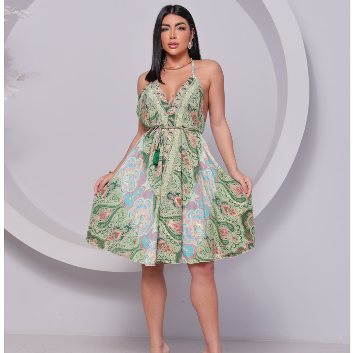 vestido curto seda good #17 em Oferta na Shopee