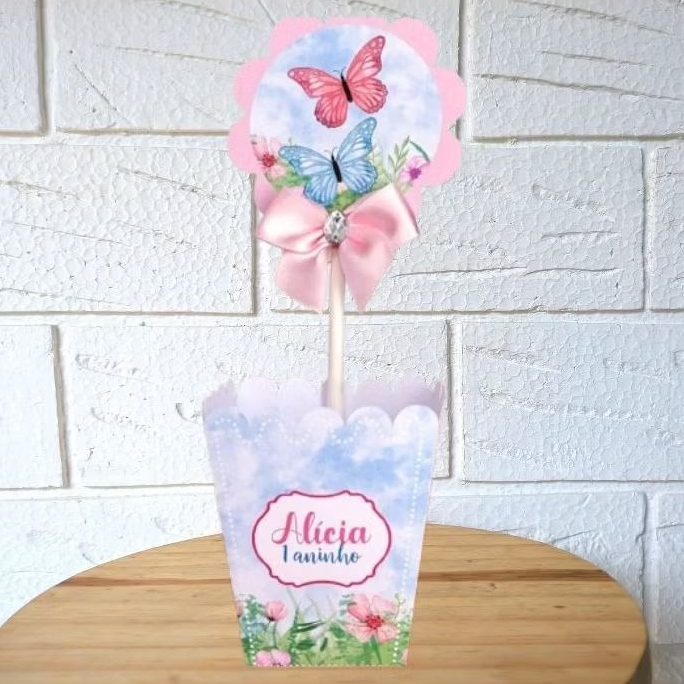 Centro de mesa JARDIM DAS BORBOLETAS -JADIM  ENCANTADO lembrancinha personalizada de festa