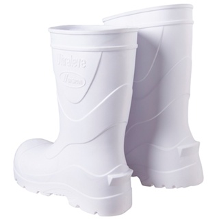 Bota (Galocha, Botina) Eva Baspan Ultraleve Impermeável Cano Médio – Cor Branca em Oferta na Shopee