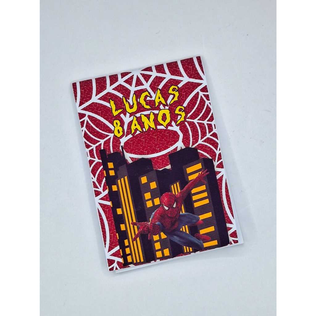 Bloquinho personalizados Homem aranha- Lembrancinhas de fim de festa- Lembrancinhas Personalizadas- Festa Homem aranha