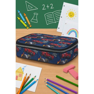 Estojo Box 100 Pens Azul Speed Car em Oferta na Shopee