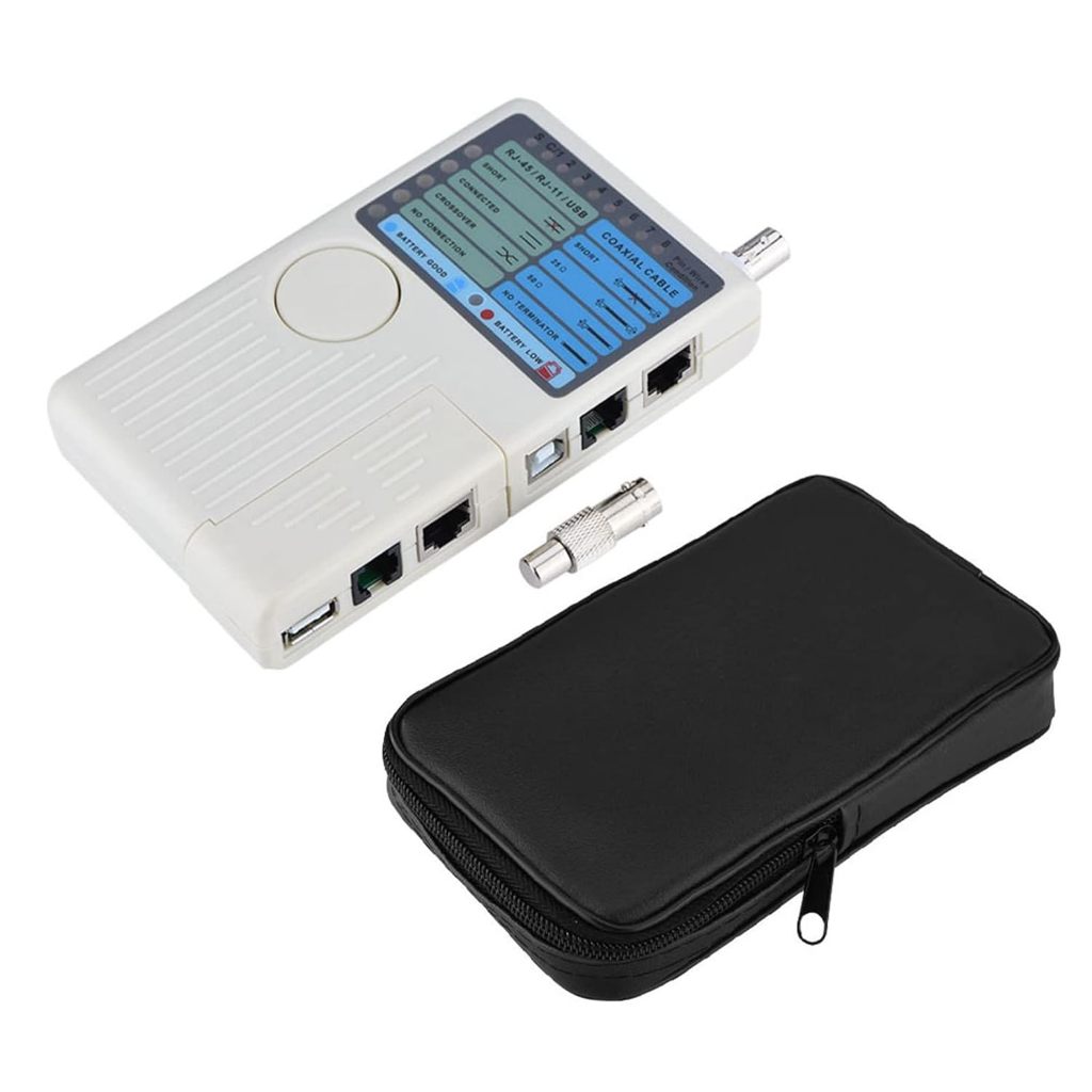 Testador de Cabo Coaxial, Testador de Cabo RJ45 RJ45 / RJ11 / USB/BNC Testador de Rede Detector de Rastreador de Cabo LA