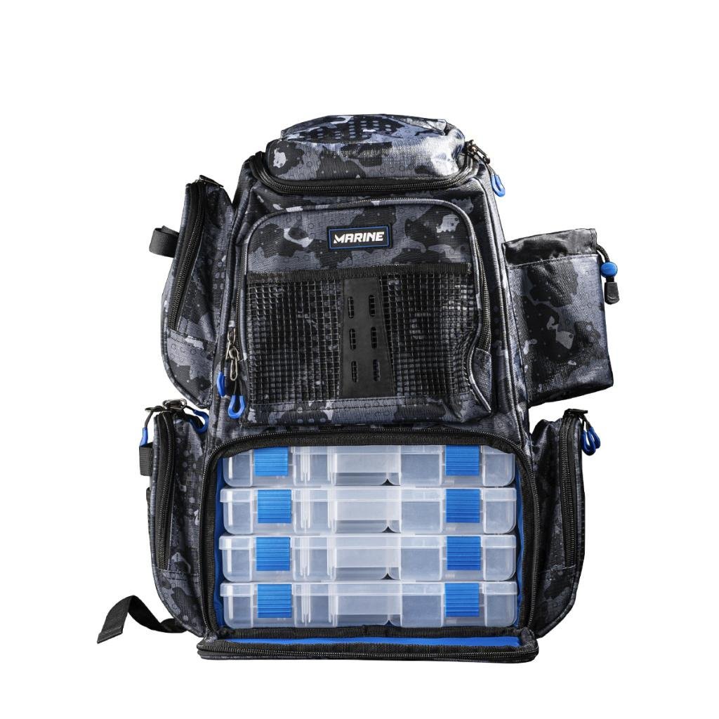 Mochila Pesca Marine 4 Estojos M-MP25 Bolsa Pesca Porta Vara Alicate Bag Apetrecho Isca Artificial
