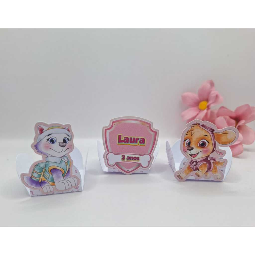 Forminhas 3d- Docinhos - Patrulha canina- Skye e Everest- Lembrancinhas personalizadas- Aniversário