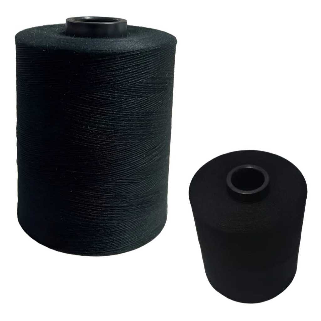 Linha Para Costura Reta Fio 120 10.000j Cor Preto - LINHA BRAS ( valor 1 cone )