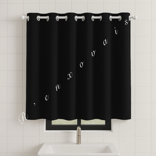 Cortina Para Vitro De Banheiro 0,90x0,80 Tecido Blackout Com Ilhós em Oferta na Shopee