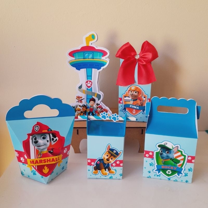 kit pegue e monte personalizado tema Patrulha canina menino/lembrancinhas para aniversário/caixinhas personalizadas