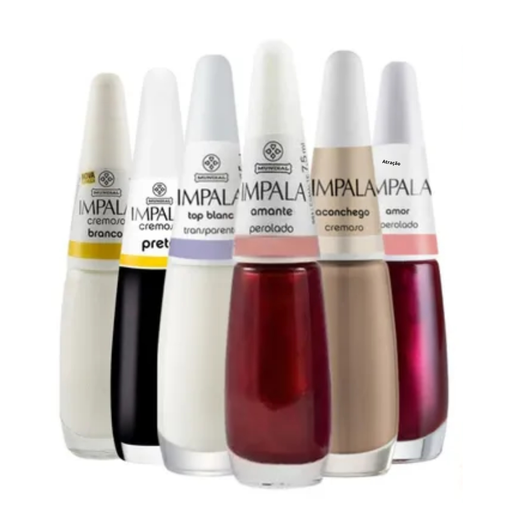 Kit 06 Esmaltes Impala Mais vendidos
