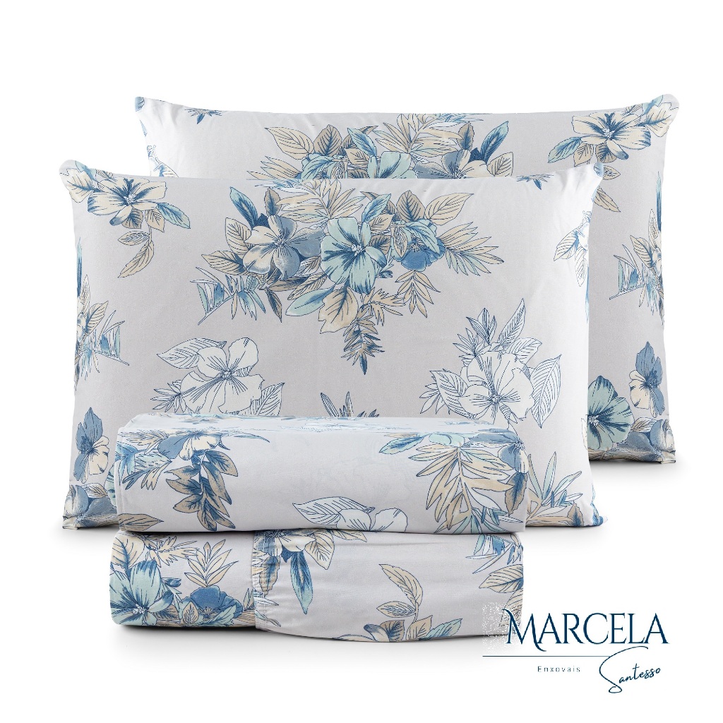 Jogo De Cama Queen 4 Peças 200 Fios Micropercal Cama Box