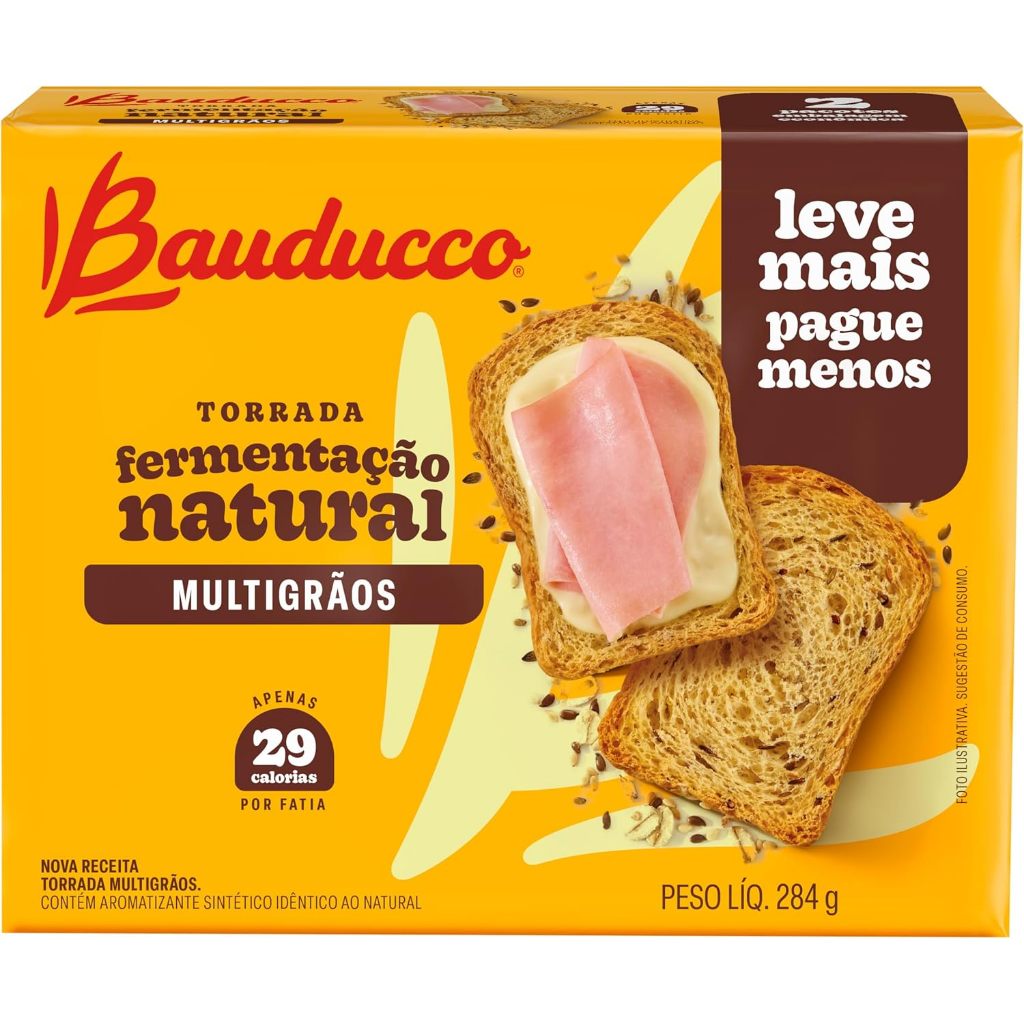 Torrada Multigrãos BAUDUCCO MultiPack 284g BARATO