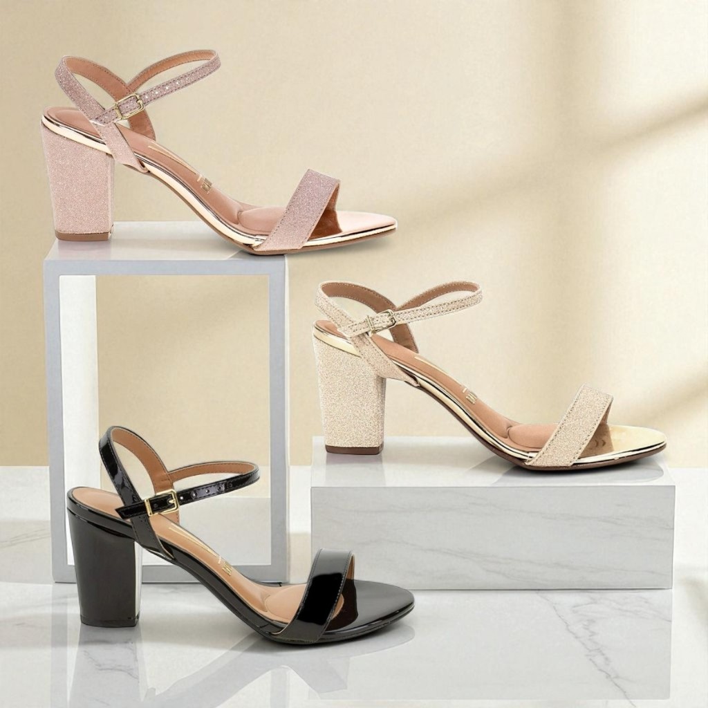 Sandália Vizzano Feminina Social Salto Alto Brilho Festa Casamento Noiva Formatura 6262.474