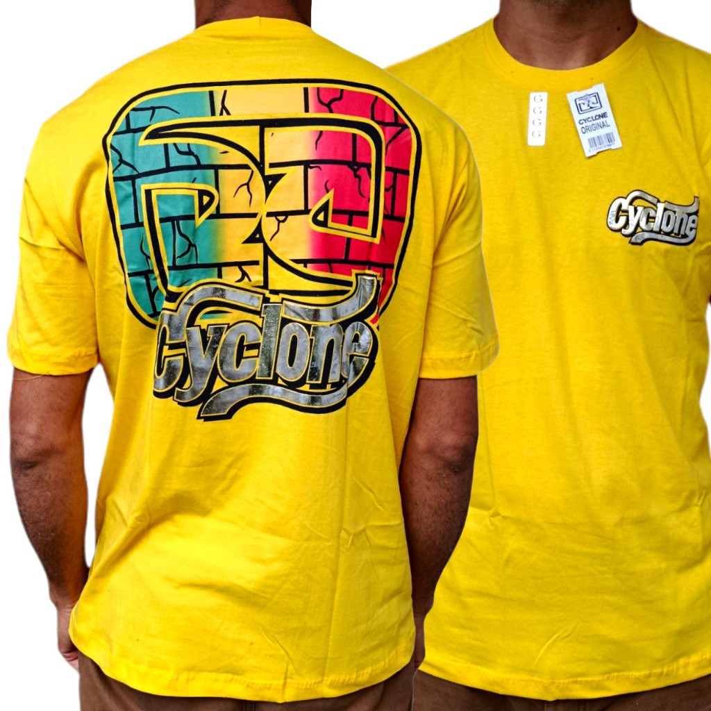Camisa Cyclone Premium Malha 30.1 Penteada 100% Algodão - Camiseta Ciclone — imagem 2 de 2