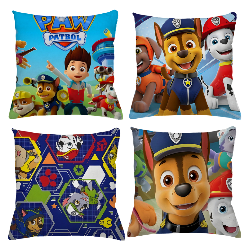 KIT 4 CAPAS DE ALMOFADAS DECORATIVAS PATRULHA CANINA CHASE SKYE TAMANHO 45X45 em Oferta na Shopee