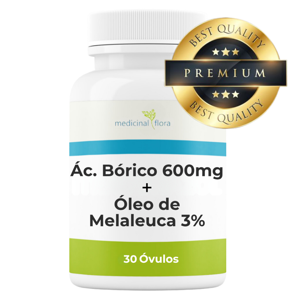Óvulo de Ác Bórico 600mg + Óleo de Melaleuca 3% - 30 Óvulos