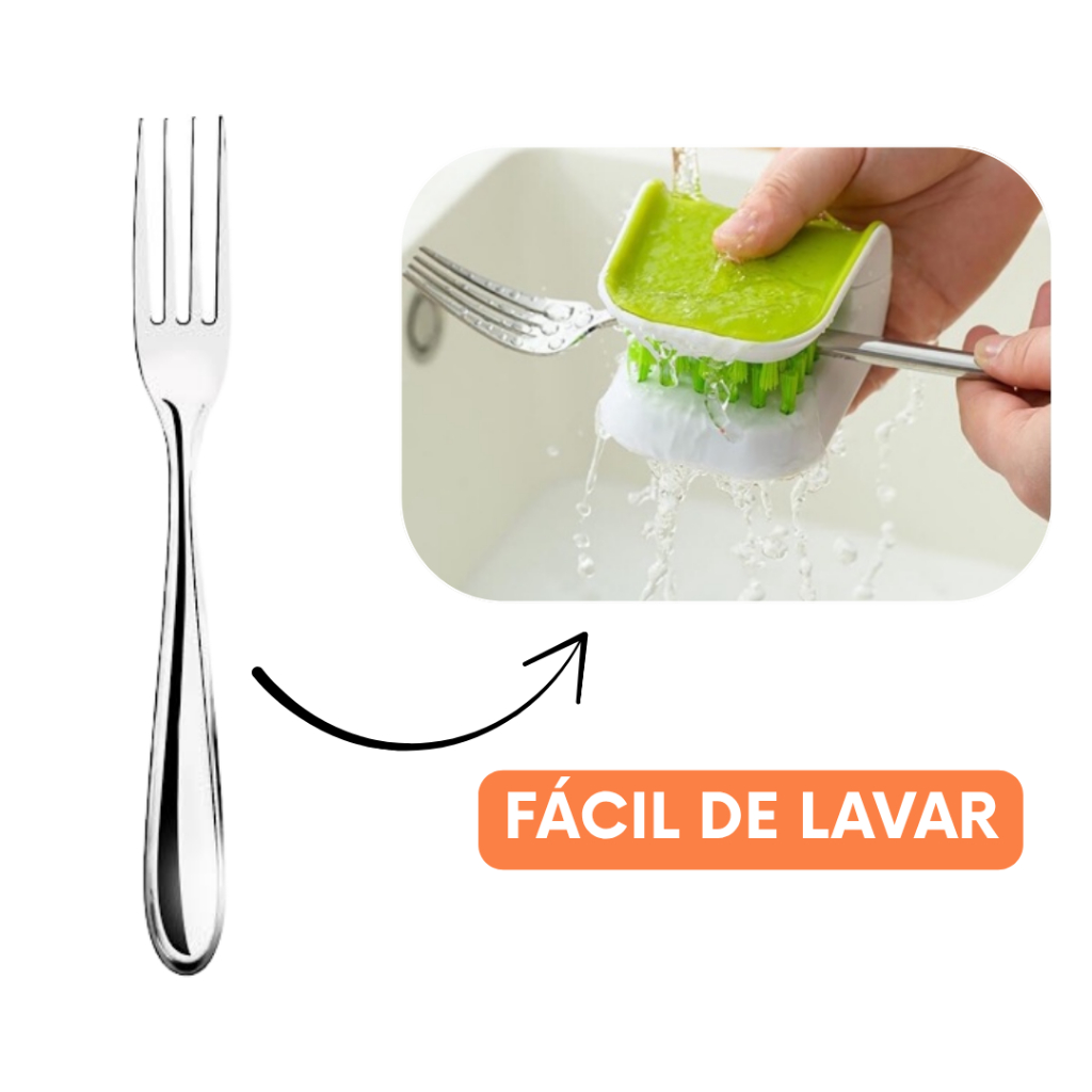Kit 36 unidades 18 Garfos e 18 Facas Talheres para Refeição em Aço Inox Garfo e Faca Profissional