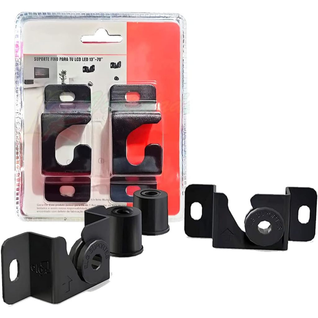 Suporte Para Tv Fixo De 13" a 70" Polegadas Até 60 Kg Para Televisão Parede/Painel Led LCD De Parede Preto