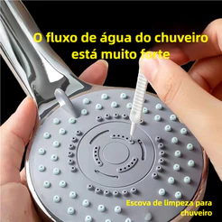 Kit 30, Escova Desentope Chuveiro Mini Limpador Celular Multifuncional