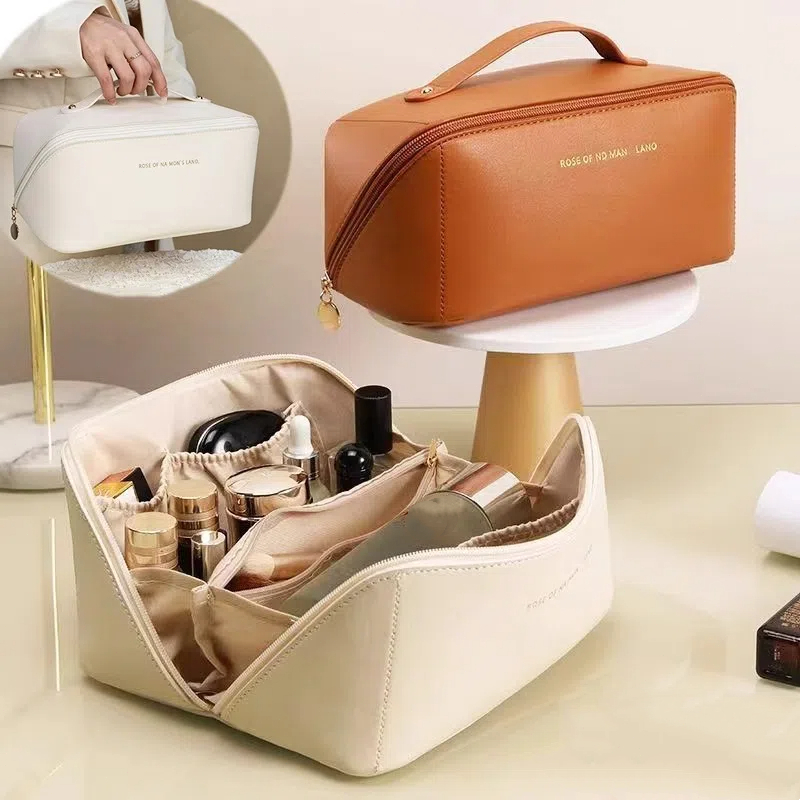 Necessaire De Viagem Feminino Premium Espaçoso E Estiloso Para Cosméticos