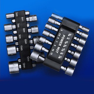 Jogo de Bits Soquete Canhão para Parafusadeira 5 A 13mm