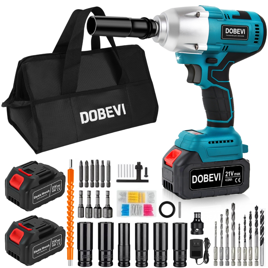 Kit Chave De Impacto Eletrica Parafusadeira 2 Bateria 750n.m em Oferta na Shopee