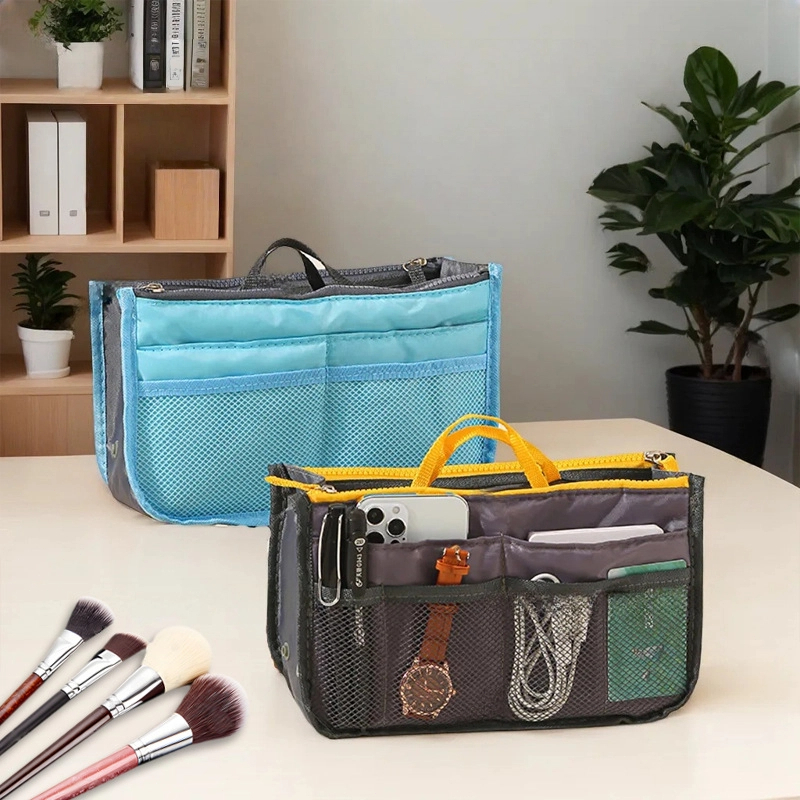 Organizador De Viagem Coreano Com Divisórias E Zíper Duplo