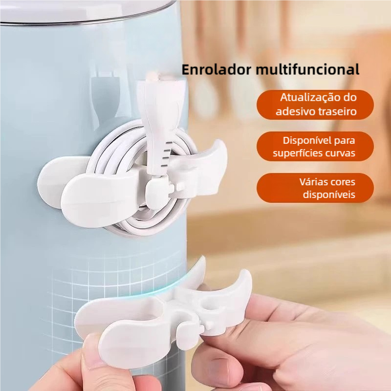 Kit 2 Pçs Suporte Para Organizar Fios De Silicone Clipes Armazenamento Organização De CABO