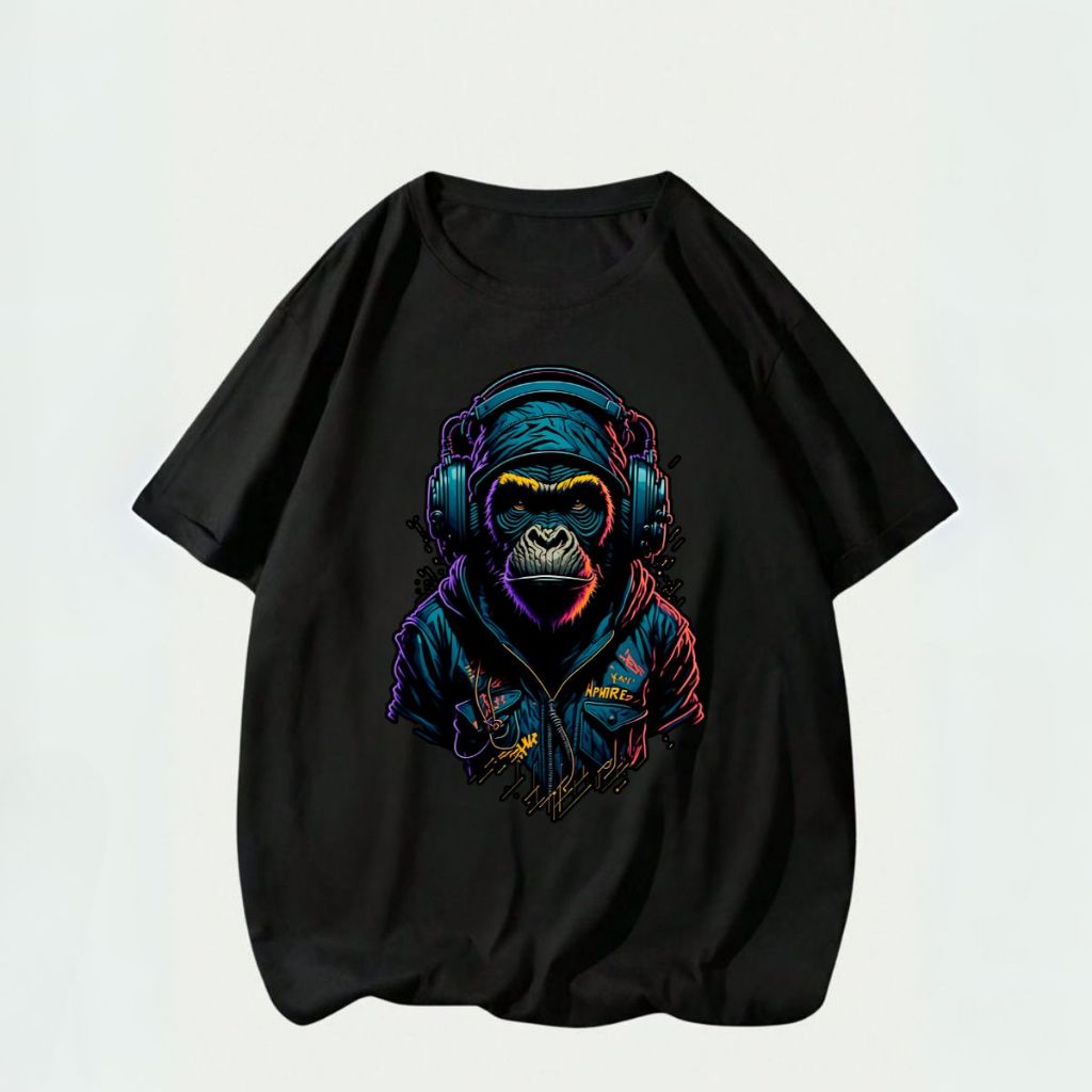 Camiseta Oversized Dj Gorila Streetwear Despojada Street Skate Algodão