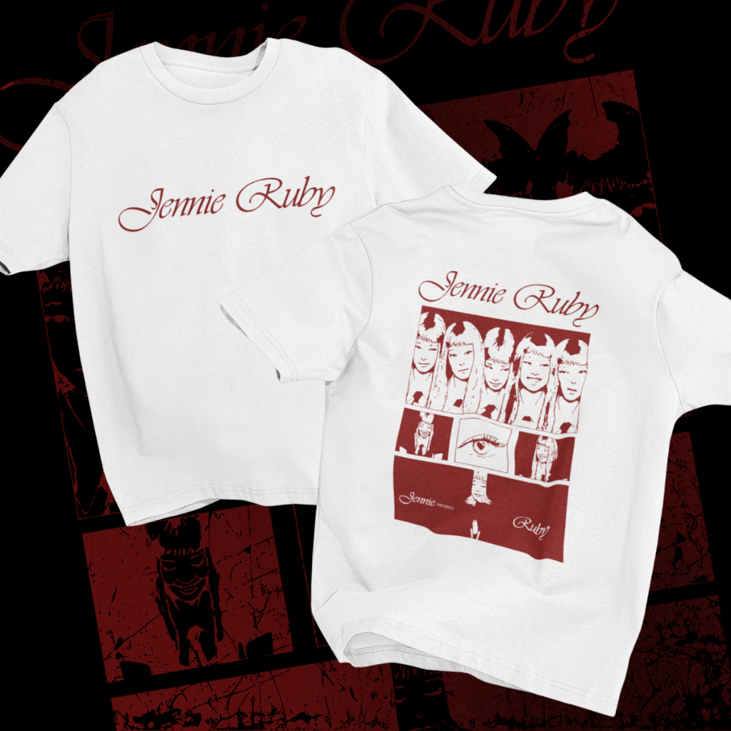 Camiseta Estampada Jennie Ruby K-Pop Cantora Internacional Camisa Em Algodão Unissex T-shirt