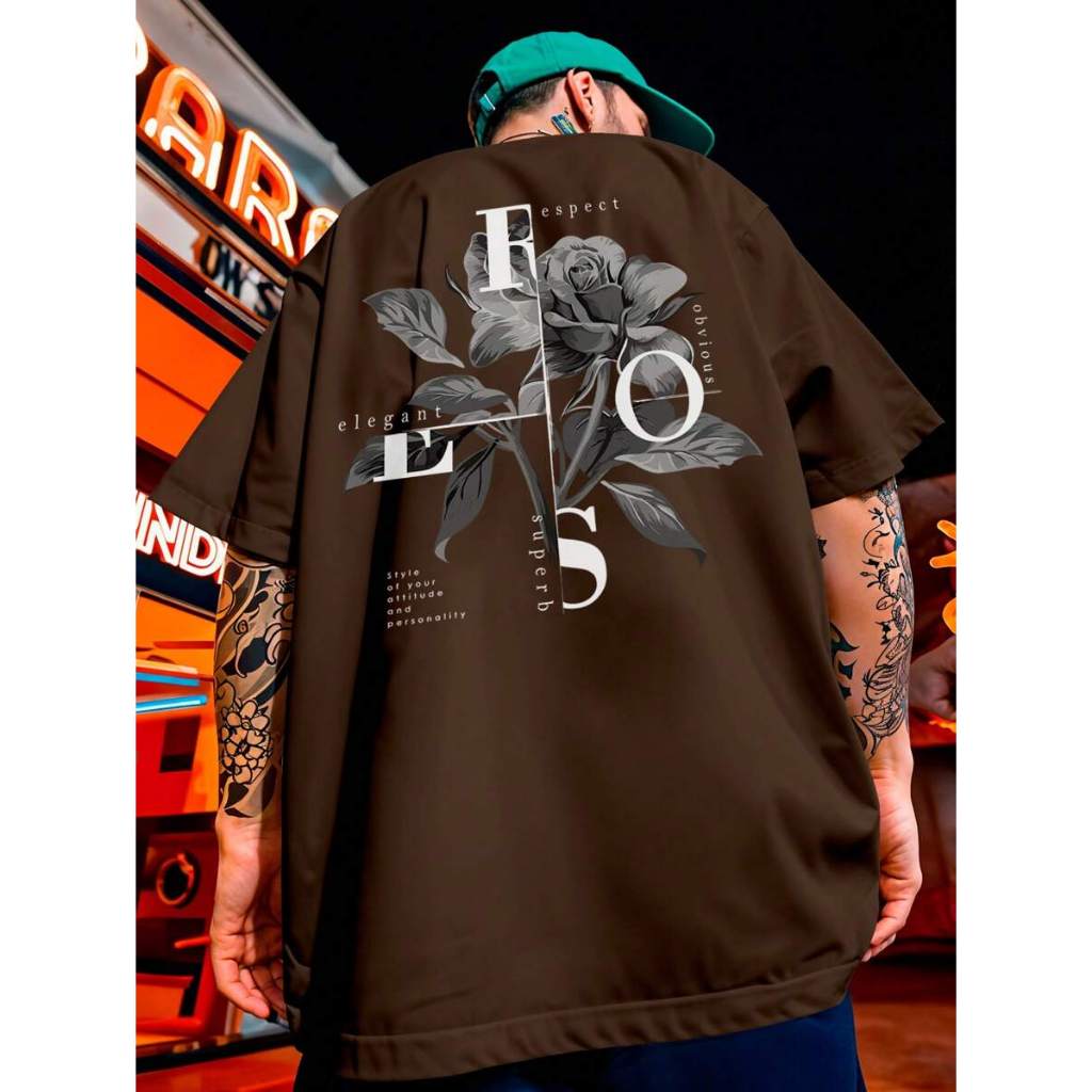 Camiseta Oversized Estampa Grande Masculina Confortável Esportes Musculação