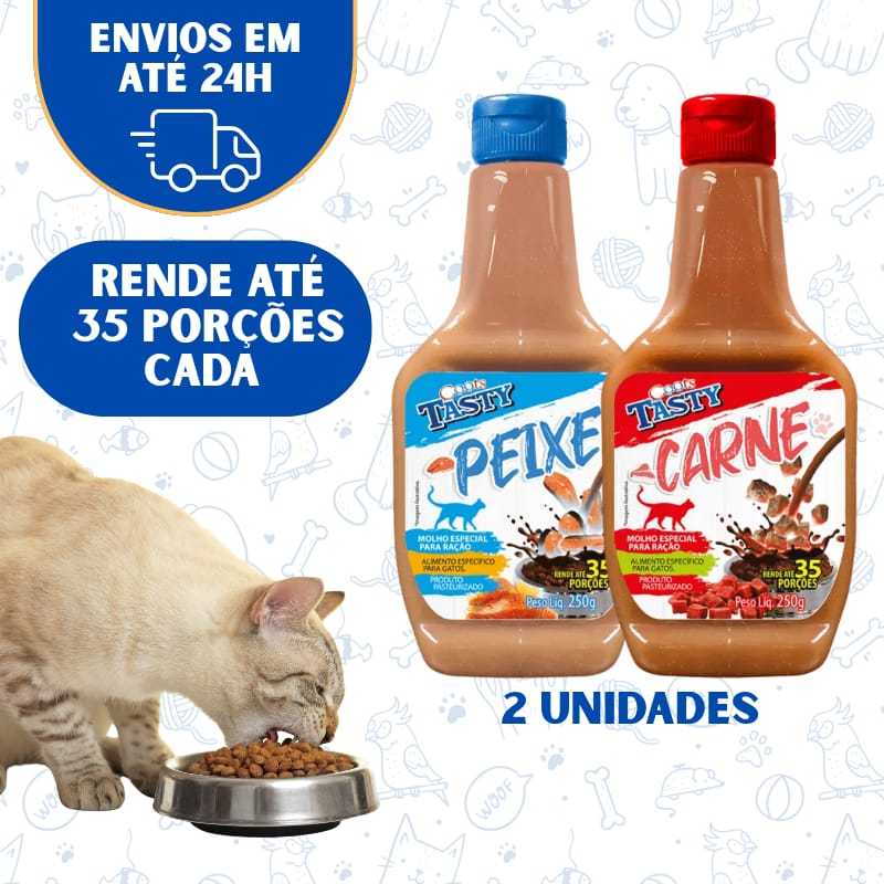 2Un Molho Pet Ração Gato Cachorro Alimento Completo