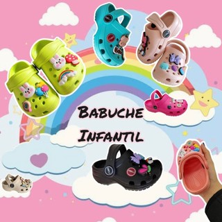 Babuche Infantil Masculino/Feminina 17ao33 Super Conforto + Enfeites Fofos | Sandália Kids Divertida