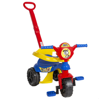 Motoca Completa 1 a 3 anos + Game Aplicativo 3D 🏍️ - Triciclo Haste Protetor Pedal e Apoio - Inmetro - QUEEN SHOP em Oferta na Shopee