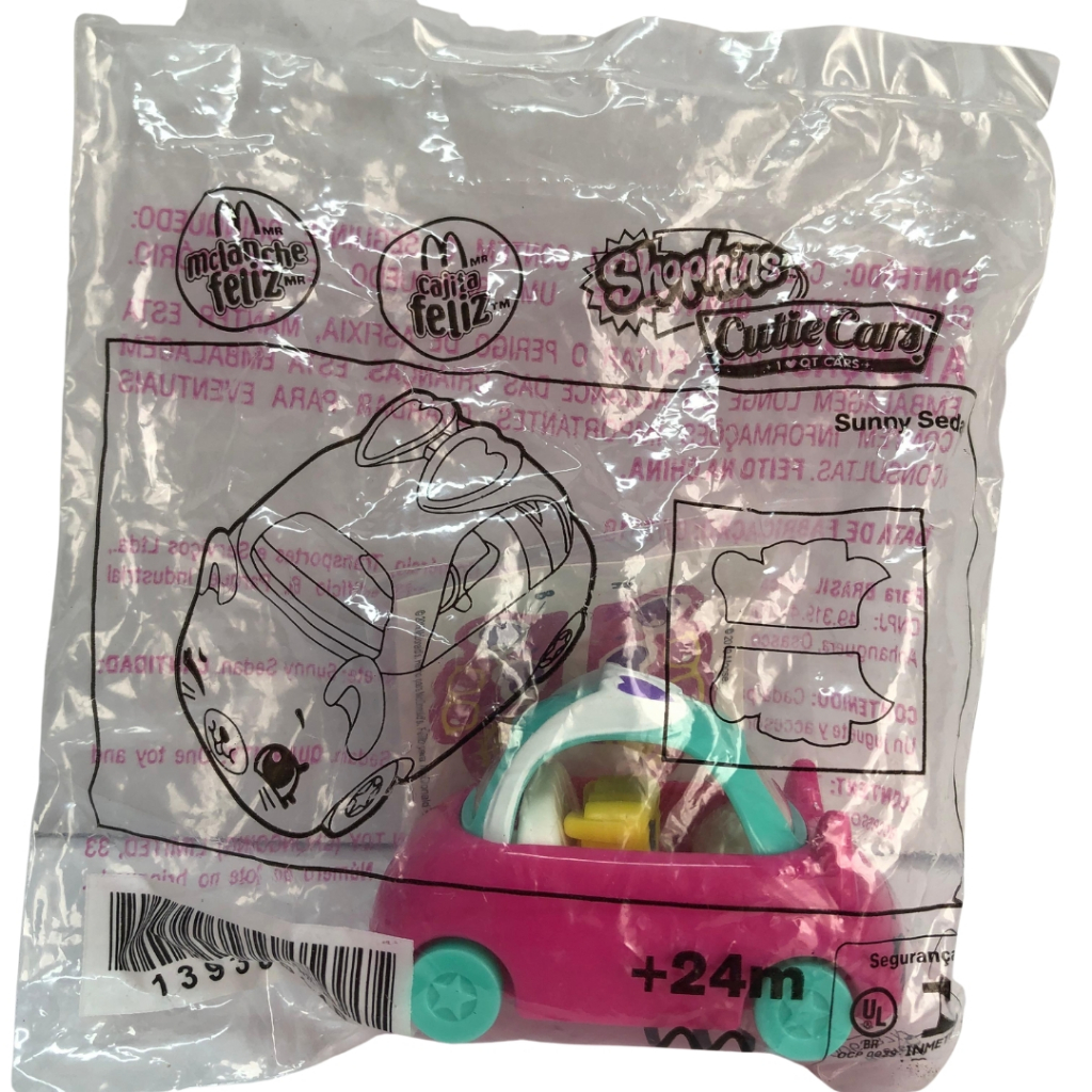 Brinquedo Shopkins Cutie Cars Sunny Sedan McDonald's 2019 McLanche Feliz Lacrado