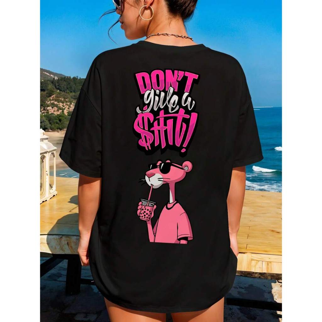 Camiseta Oversized Penélope Estampada T-shirt Musculação Feminina Confortável