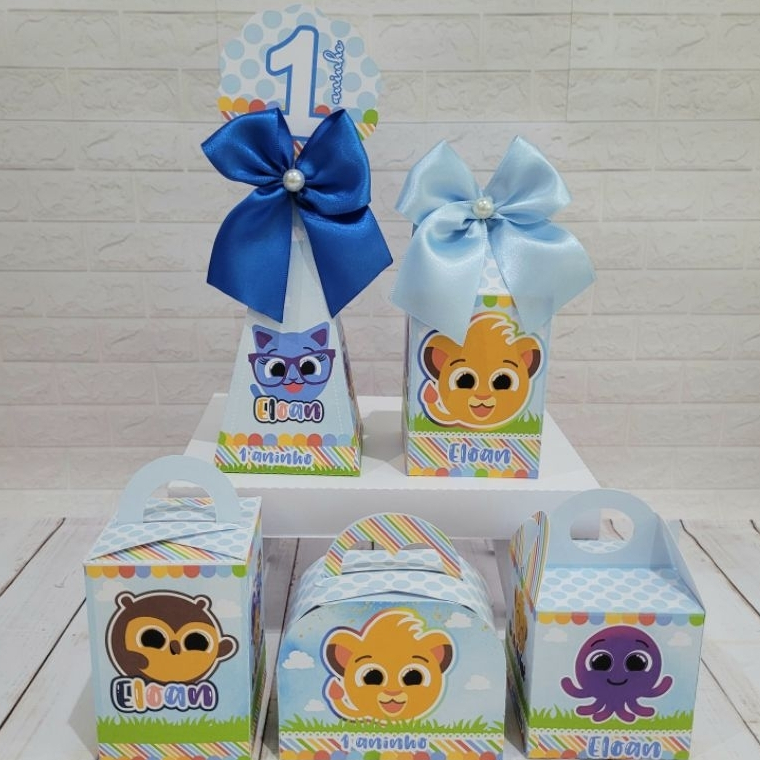 MONTE EM CASA - Kit Bolofofos Menino - Lembrancinhas Personalizadas - Caixinhas para Festa