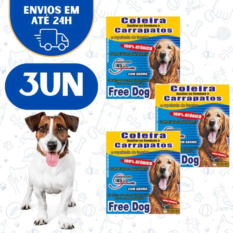 3UN Coleira Anti Carrapato Cachorro Gato Anti Pulgas Free Para Seu Pet