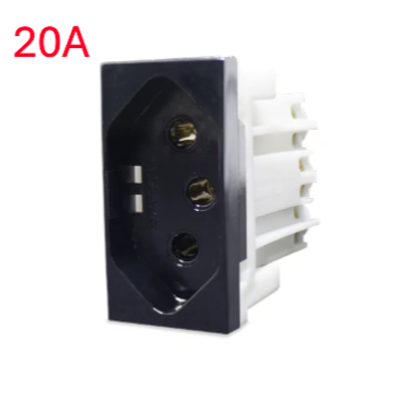 Modulo Alumbra Tomada 20A Inova Pro Class Black Piano