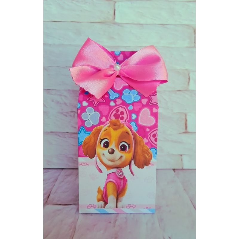 Caixa Milk Personalizada Patrulha Canina Rosa, caixinha personalizada, lembrancinha de festa, personalizados, milk
