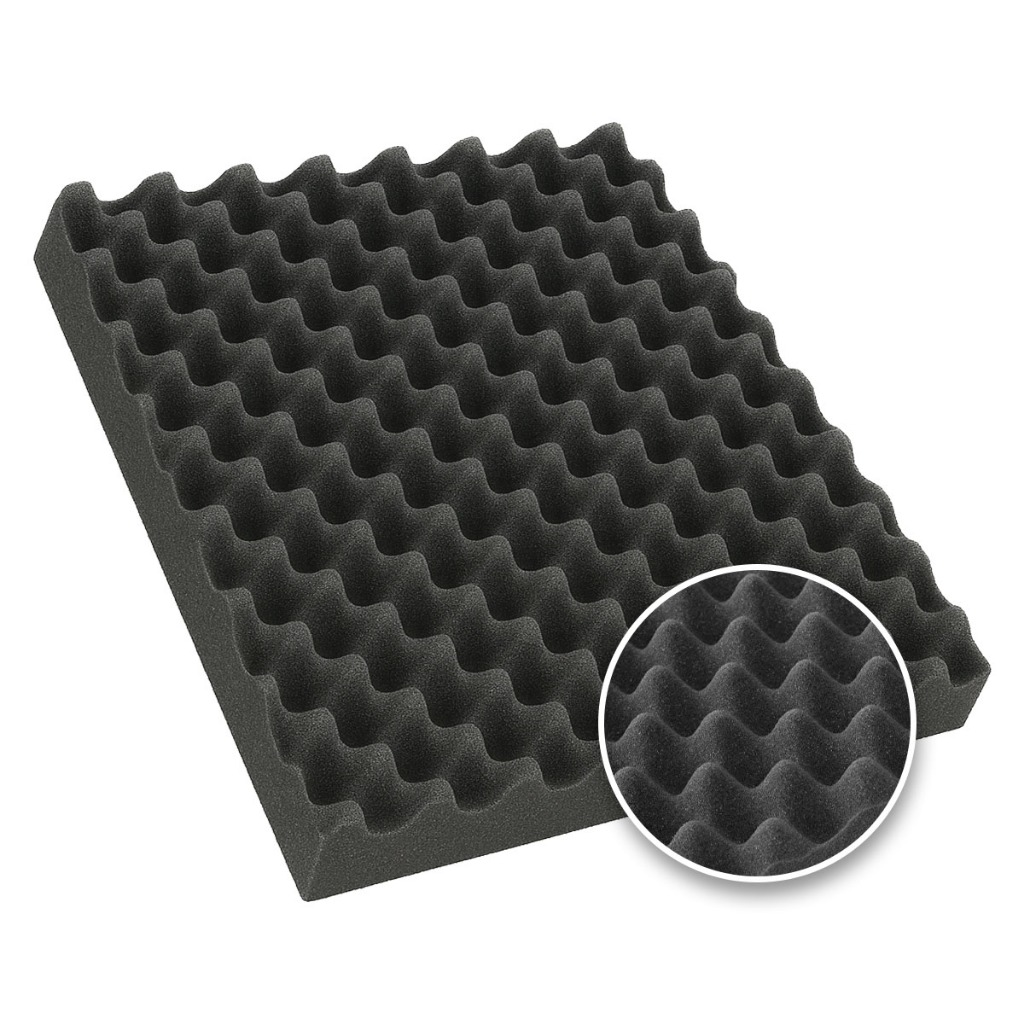 Kit 05 Placas  Casca de Ovo - 50 X 50 X 3,5 Cm  Espuma Acústica Anti Chamas - Menor Preço
