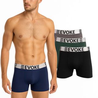Kit 8 Cuecas Boxer Masculina Microfibra Evoke Original em Oferta na Shopee